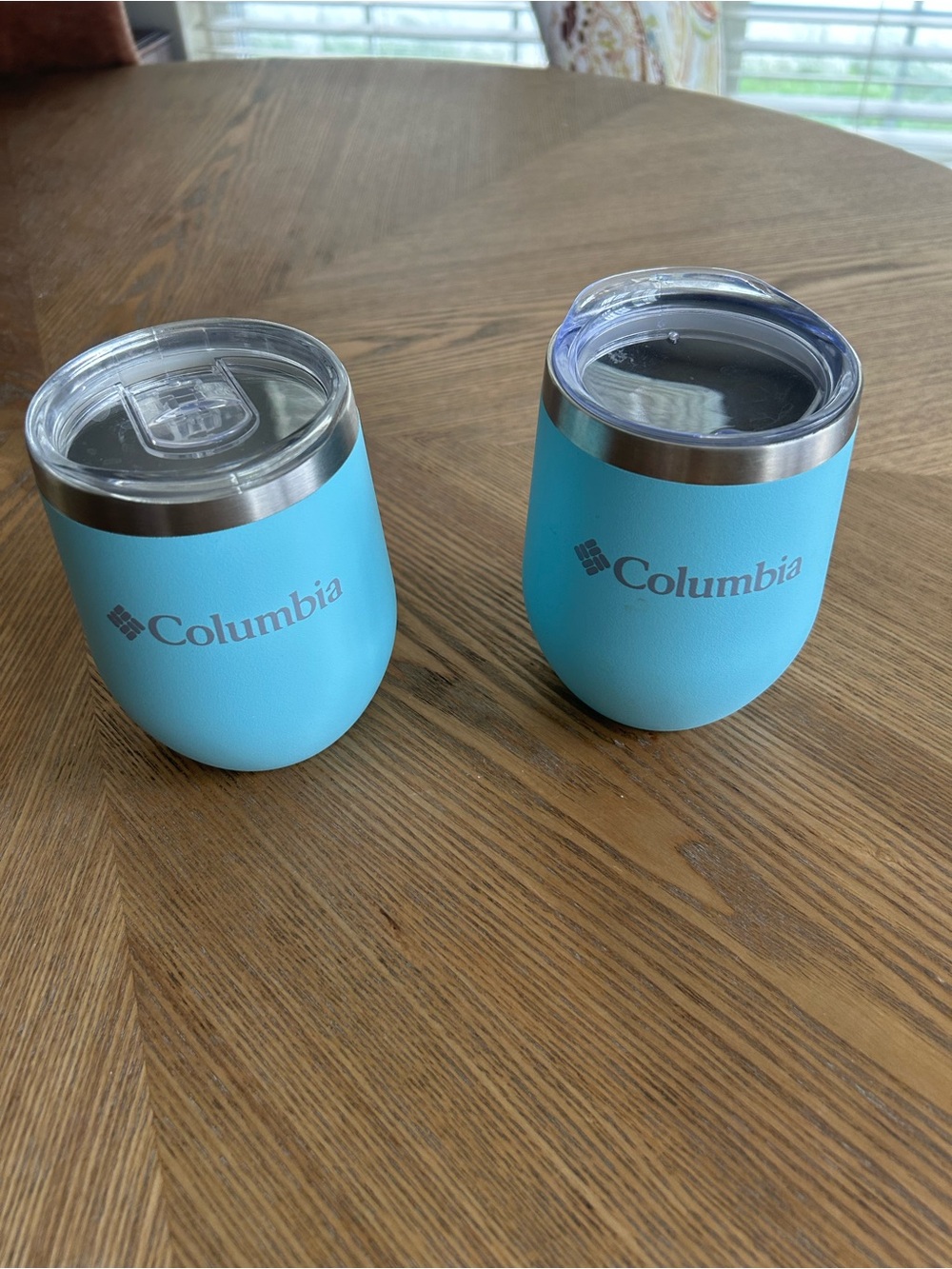 Columbia Aqua Blue Insulated Wine Tumblers - Set of 2